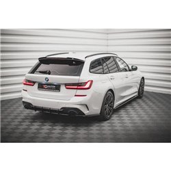 Maxton - Lames De Pare-Chocs Arrière Latérales V.2 BMW 3 G20 / G21 M-Pack Noir Brillant