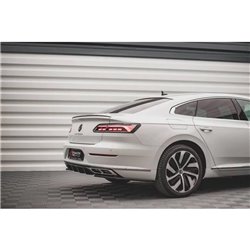 Maxton - Lames De Pare-Chocs Arrière Latérales Volkswagen Arteon R-Line Sedan / Shooting Brake Mk1 Facelift Noir Brillant