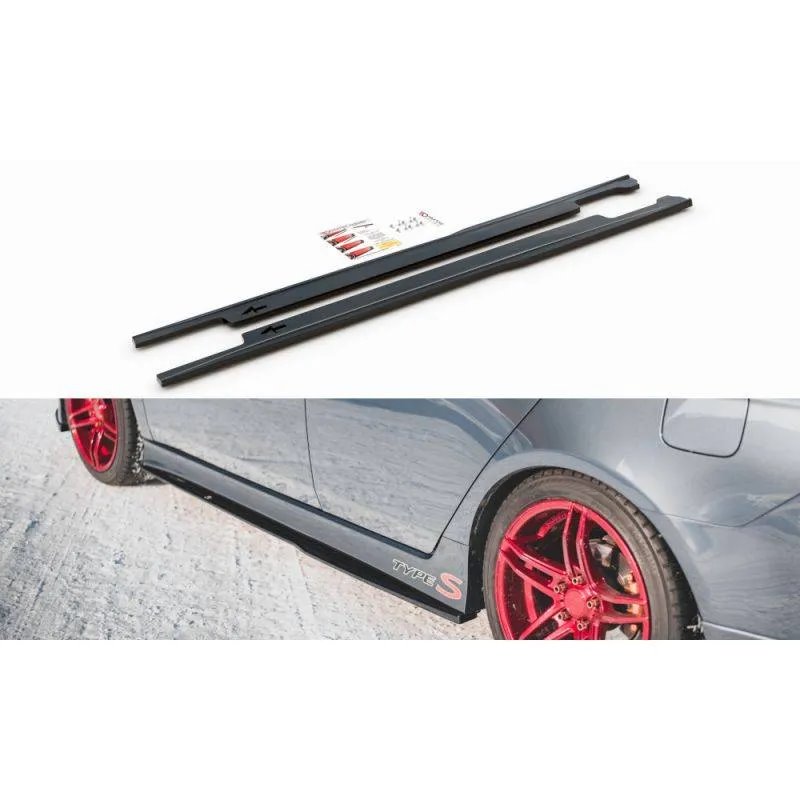 Maxton - Rajouts Des Bas De Caisse V.2 Honda Accord Mk7 Type-S Noir Brillant
