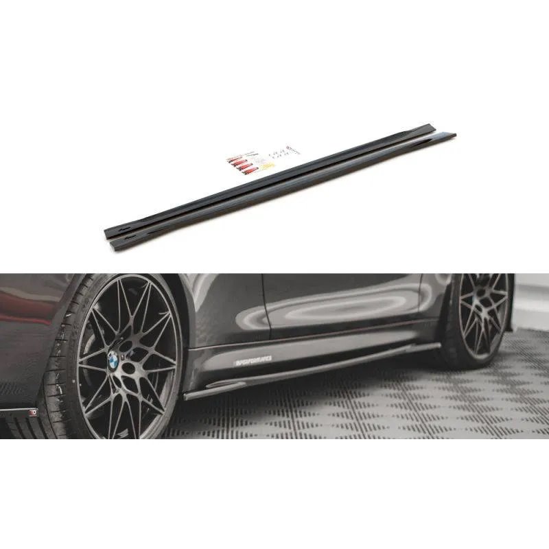 Maxton - Rajouts Des Bas De Caisse V.2 BMW M4 F82 Noir Brillant