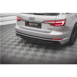 Maxton - Lames De Pare-Chocs Arrière Latérales V.2 Audi A4 S-Line B9 Noir Brillant