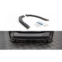 Maxton - Lames De Pare-Chocs Arrière Latérales V.1 BMW M4 G82 / G82 Facelift Noir Brillant