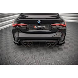 Maxton - Lames De Pare-Chocs Arrière Latérales V.1 BMW M4 G82 / G82 Facelift Noir Brillant