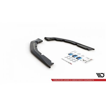 Maxton - Lames De Pare-Chocs Arrière Latérales V.1 BMW M4 G82 / G82 Facelift Noir Brillant