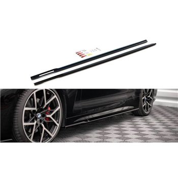 Maxton - Rajouts Des Bas De Caisse V.1 BMW 4 M-Pack / M440i G22 / G23 / G22 Facelift / G23 Facelift Noir Brillant