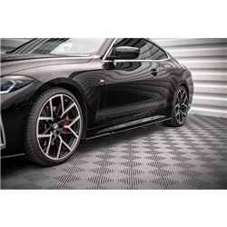 Maxton - Rajouts Des Bas De Caisse V.1 BMW 4 M-Pack / M440i G22 / G23 / G22 Facelift / G23 Facelift Noir Brillant