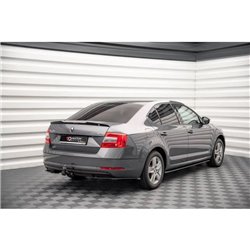 Maxton - Rajouts Des Bas De Caisse Skoda Octavia Mk3 Facelift Noir Brillant