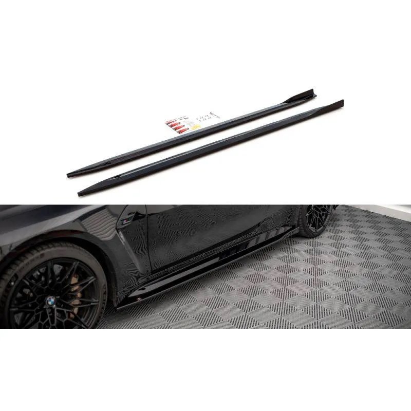 Maxton - Rajouts Des Bas De Caisse V.1 BMW M4 G82 / G82 Facelift Noir Brillant