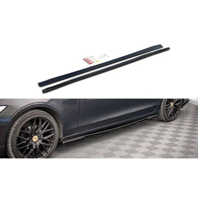 Maxton - Rajouts Des Bas De Caisse Volvo V90 Mk2 Noir Brillant