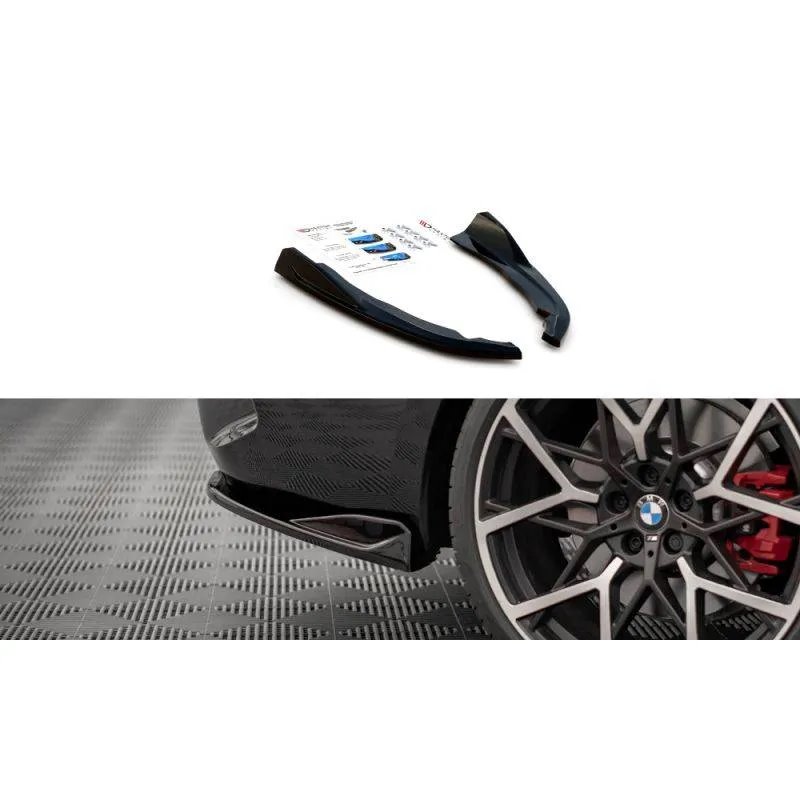 Maxton - Lames De Pare-Chocs Arrière Latérales V.2 BMW 4 M-Pack G22 / G23 / G22 Facelift / G23 Facelift Noir Brillant