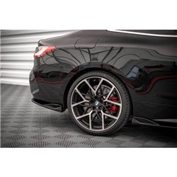 Maxton - Lames De Pare-Chocs Arrière Latérales V.2 BMW 4 M-Pack G22 / G23 / G22 Facelift / G23 Facelift Noir Brillant
