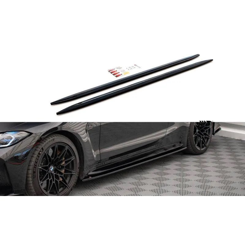 Maxton - Rajouts Des Bas De Caisse V.2 BMW M4 G82 / G82 Facelift Noir Brillant