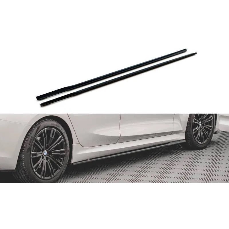Maxton - Rajouts Des Bas De Caisse V.2 BMW 3 G20 / G21 M-Pack Noir Brillant