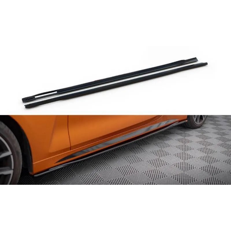 Maxton - Rajouts Des Bas De Caisse V.3 BMW 4 M-Pack / M440i G22 / G23 / G22 Facelift / G23 Facelift Noir Brillant