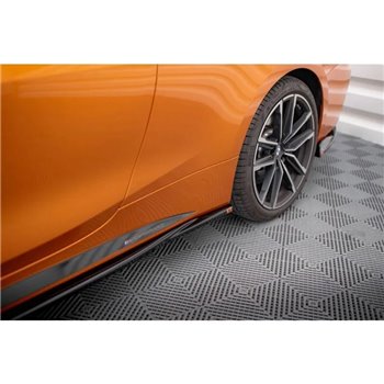 Maxton - Rajouts Des Bas De Caisse V.3 BMW 4 M-Pack / M440i G22 / G23 / G22 Facelift / G23 Facelift Noir Brillant