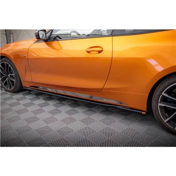 Maxton - Rajouts Des Bas De Caisse V.3 BMW 4 M-Pack / M440i G22 / G23 / G22 Facelift / G23 Facelift Noir Brillant