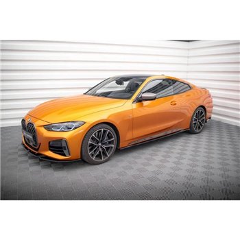 Maxton - Rajouts Des Bas De Caisse V.3 BMW 4 M-Pack / M440i G22 / G23 / G22 Facelift / G23 Facelift Noir Brillant