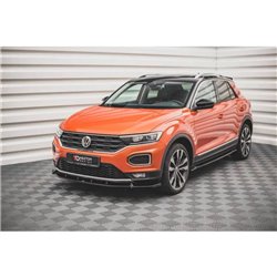 Maxton - Lame Du Pare-Chocs Avant V.2 Volkswagen T-Roc Mk1 Noir Brillant