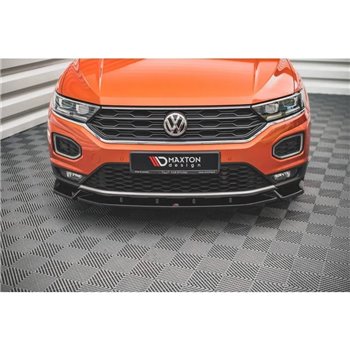 Maxton - Lame Du Pare-Chocs Avant V.2 Volkswagen T-Roc Mk1 Noir Brillant