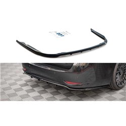 Maxton - Arriere Splitter (avec une barre verticale) Toyota Avensis Wagon Mk3 Facelift Noir Brillant