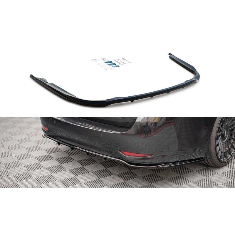 Maxton - Arriere Splitter (avec une barre verticale) Toyota Avensis Wagon Mk3 Facelift Noir Brillant
