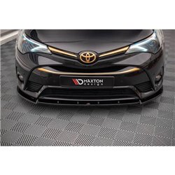 Maxton - Lame Du Pare-Chocs Avant V.1 Toyota Avensis Mk3 Facelift Noir Brillant