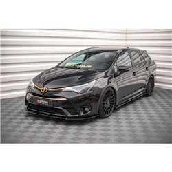 Maxton - Lame Du Pare-Chocs Avant V.1 Toyota Avensis Mk3 Facelift Noir Brillant