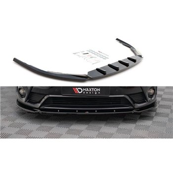 Maxton - Lame Du Pare-Chocs Avant V.2 Toyota Avensis Mk3 Facelift Noir Brillant