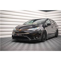 Maxton - Lame Du Pare-Chocs Avant V.2 Toyota Avensis Mk3 Facelift Noir Brillant