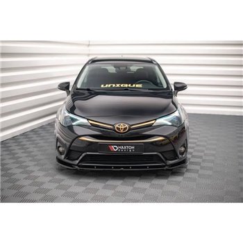 Maxton - Lame Du Pare-Chocs Avant V.2 Toyota Avensis Mk3 Facelift Noir Brillant