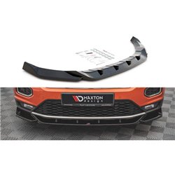 Maxton - Lame Du Pare-Chocs Avant V.1 Volkswagen T-Roc Mk1 Noir Brillant