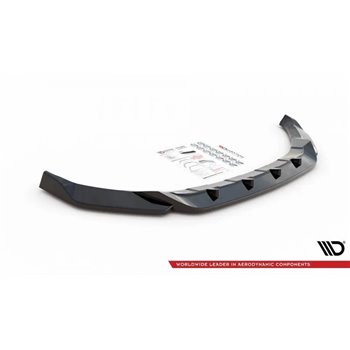 Maxton - Lame Du Pare-Chocs Avant V.1 Volkswagen T-Roc Mk1 Noir Brillant