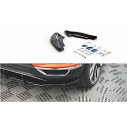 Maxton - Lames De Pare-Chocs Arrière Latérales Volkswagen T-Roc Mk1 Noir Brillant