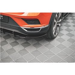 Maxton - Lames De Pare-Chocs Arrière Latérales Volkswagen T-Roc Mk1 Noir Brillant