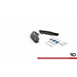 Maxton - Lames De Pare-Chocs Arrière Latérales Volkswagen T-Roc Mk1 Noir Brillant
