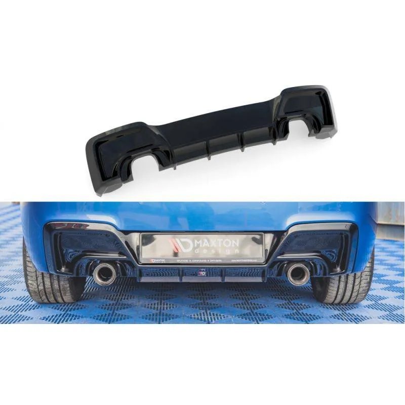 Maxton - Rajout Du Pare-Chocs Arriere V.1 BMW M135i F20 Noir Brillant