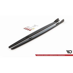 Maxton - Rajouts Des Bas De Caisse V.2 BMW 2 Gran Coupe M-Pack / M235i F44 Noir Brillant