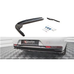 Maxton - Arriere Splitter (avec une barre verticale) Peugeot 508 Diesel Mk2 Noir Brillant
