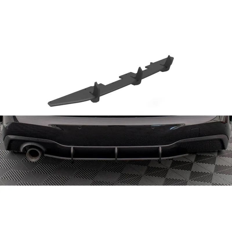Maxton - Street Pro Central Diffuseur Arriere BMW 2 Gran Coupe M-Pack F44 Noir-Rouge