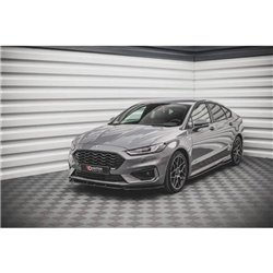 Maxton - Lame Du Pare-Chocs Avant V.2 Ford Mondeo ST-Line Mk5 Facelift Noir Brillant