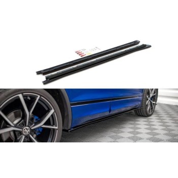 Maxton - Rajouts Des Bas De Caisse Volkswagen Tiguan R / R-Line Mk2 Facelift Noir Brillant