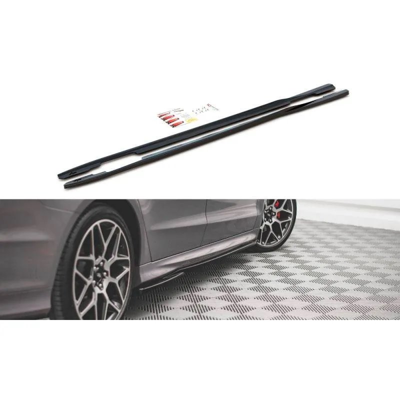 Maxton - Rajouts Des Bas De Caisse Ford Mondeo ST-Line Mk5 Facelift Noir Brillant