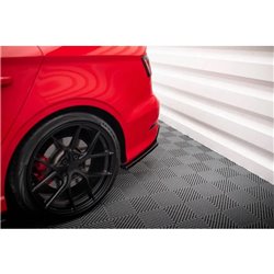 Maxton - Lames De Pare-Chocs Arrière Latérales Audi S3 Sedan 8V Noir Brillant