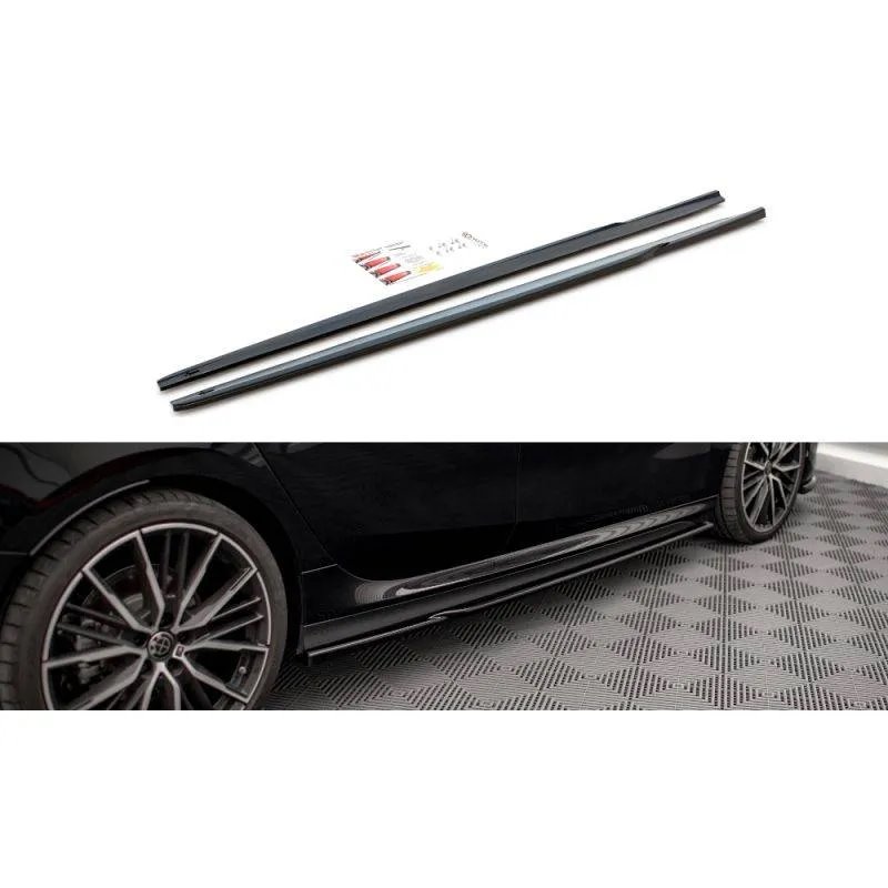 Maxton - Rajouts Des Bas De Caisse V.1 BMW 2 Gran Coupe M-Pack / M235i F44 Noir Brillant