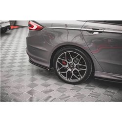Maxton - Lames De Pare-Chocs Arrière Latérales V.1 Ford Mondeo ST-Line Mk5 Facelift Noir Brillant