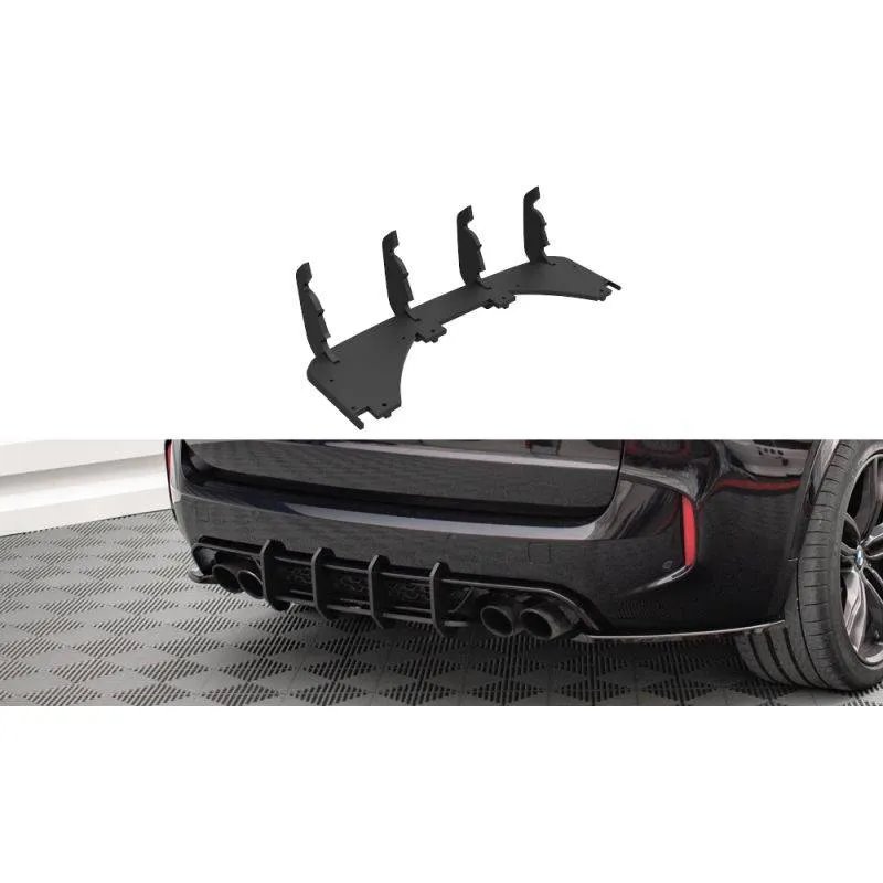 Maxton - Street Pro Central Diffuseur Arriere BMW X5 M F85 Noir-Rouge