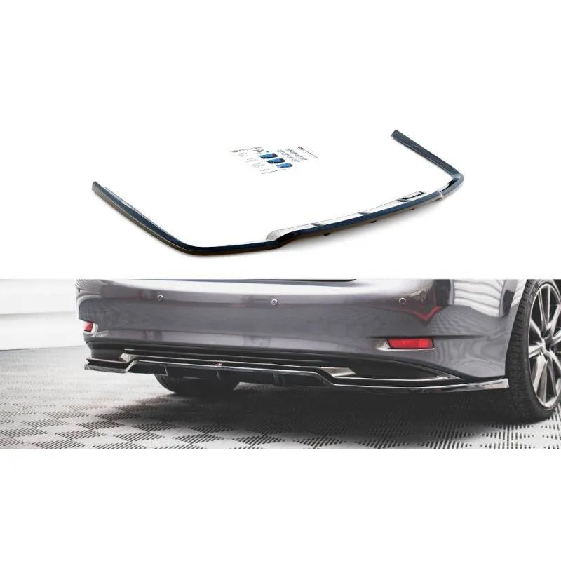 Maxton - Arriere Splitter (avec une barre verticale) Lexus GS F Sport Hybrid Mk4 (L10) Noir Brillant