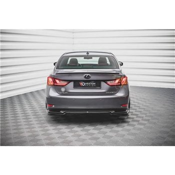 Maxton - Arriere Lame (avec une barre verticale) Lexus GS F Sport Hybrid Mk4 (L10) Noir Brillant