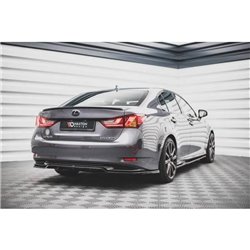 Maxton - Arriere Lame (avec une barre verticale) Lexus GS F Sport Hybrid Mk4 (L10) Noir Brillant