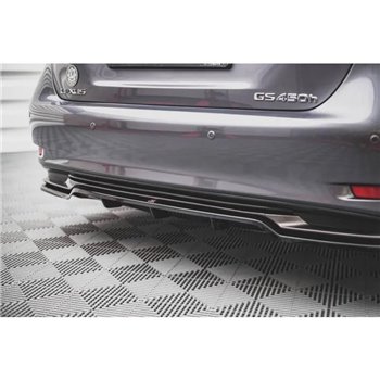 Maxton - Arriere Lame (avec une barre verticale) Lexus GS F Sport Hybrid Mk4 (L10) Noir Brillant